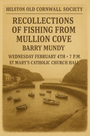 Talk – Recollections of Fishing from Mullion Cove